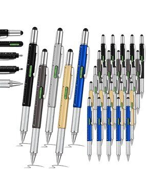25-Pc Multitool Pen Set - Unique Christmas Stocking Stuffers for Men, Cool